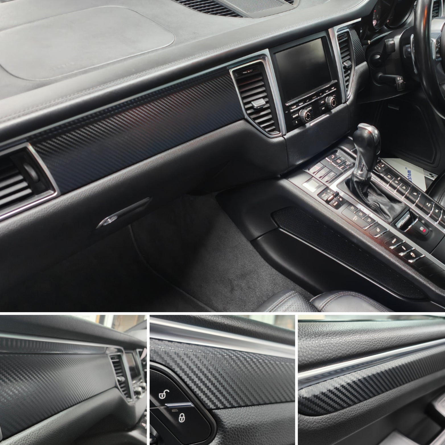 PORSCHE MACAN - INTERIOR TRIM SET WRAPPING SERVICE - 3D CARBON